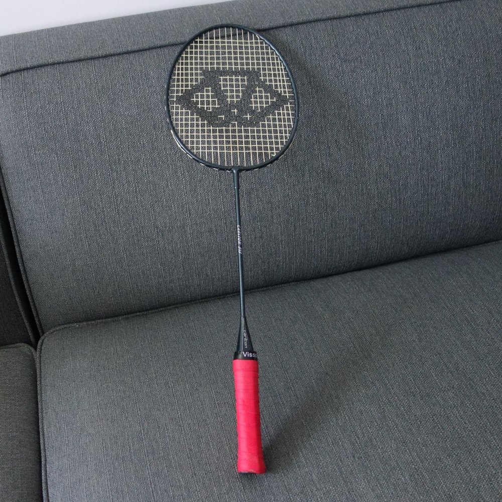 Carlton 313 Used Badminton Racquet with Strings and Overgrip Ready to Play!